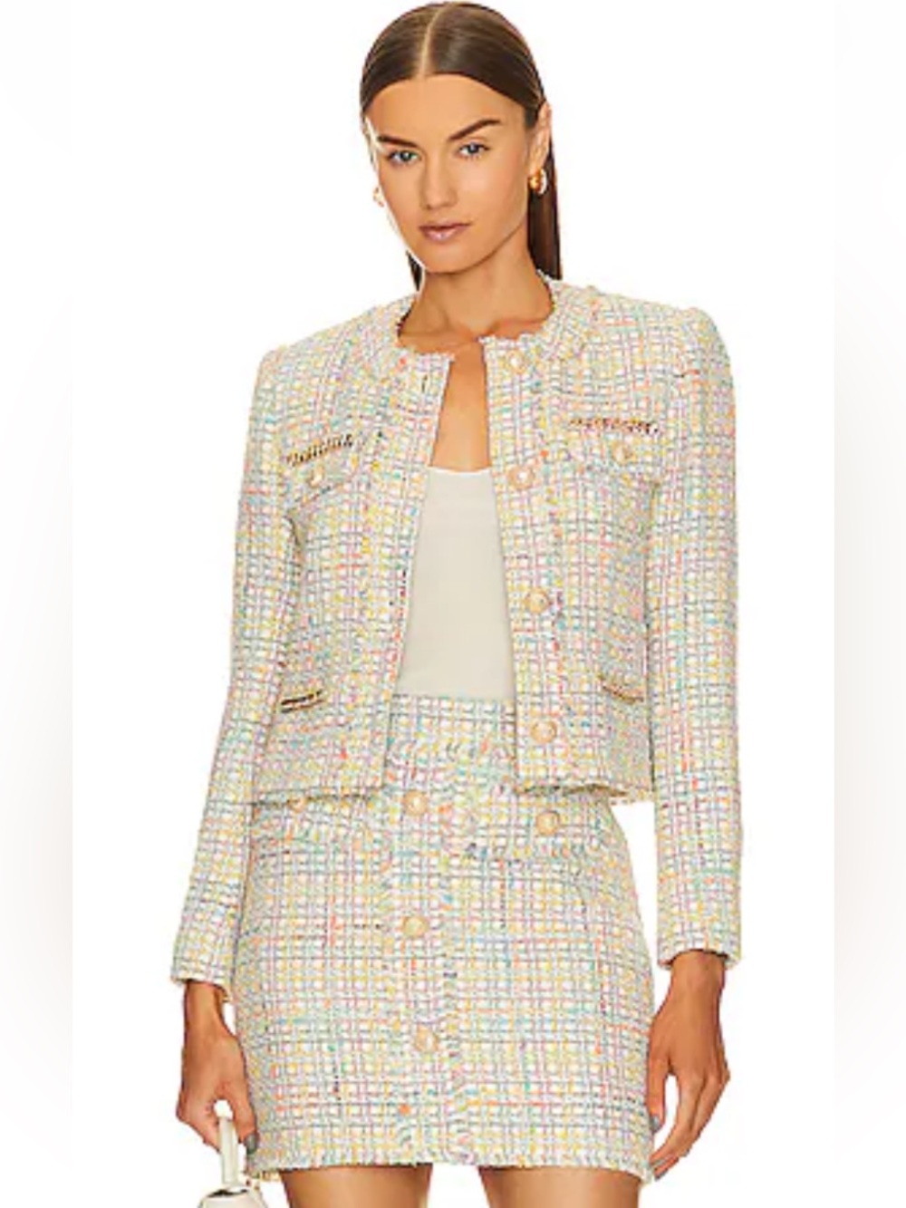 Generation Love Rainbow Valentina Tweed Jacket SZ S NWT